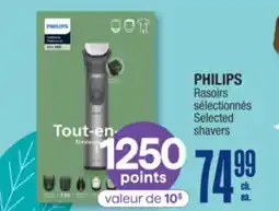 Jean Coutu PHILIPS Selected shavers offer