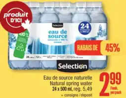 Jean Coutu SELECTION Natural spring water offer