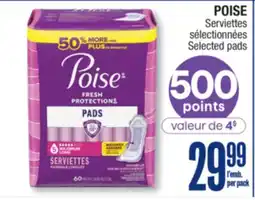 Jean Coutu POISE Selected pads offer