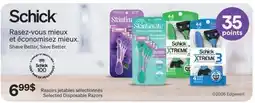 Jean Coutu Schick Selected Disposable Razors offer