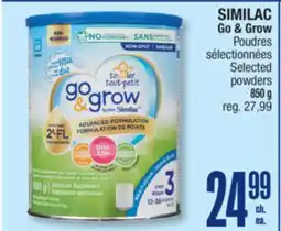 Jean Coutu SIMILAC Go & Grow Selected powders offer