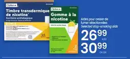 Uniprix OPTION+ Aides pour cesser de fumer sélectionnées/Selected stop-smoking aids offer