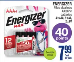 Jean Coutu ENERGIZER Alkaline batteries offer