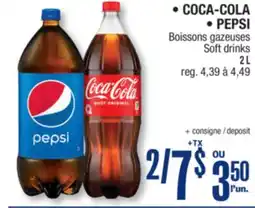 Jean Coutu COCA-COLA, PEPSI Soft drinks offer