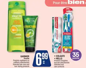 Jean Coutu GARNIER Fructis Selected hair care and hair styling products offer