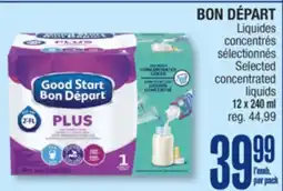 Jean Coutu BON DÉPART Selected concentrated liquids offer