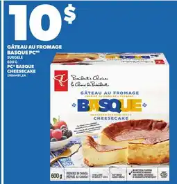 Provigo GÂTEAU AU FROMAGE BASQUE PC, 600 G | PC BASQUE CHEESECAKE offer