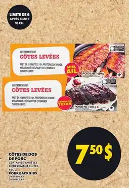 Provigo CÔTES DE DOS DE PORC | PORK BACK RIBS offer