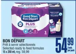 Jean Coutu BON DÉPART Selected ready to feed formulas offer