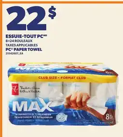 Provigo ESSUIE-TOUT PC | PC PAPER TOWEL, 8=24 ROULEAUX offer