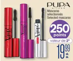Jean Coutu PUPA MILANO Selected mascaras offer