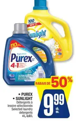 Jean Coutu • PUREX • SUNLIGHT Selected laundry detergents offer
