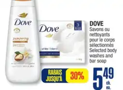 Jean Coutu DOVE Selected body washes and bar soap offer
