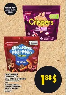 Provigo CRAQUELINS CRISPERS OU MÉLI-MÉLO CHRISTIE, 145 G | CHRISTIE CRISPERS OR BITS & BITES offer