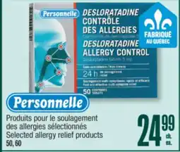 Jean Coutu Personnelle Selected allergy relief products offer