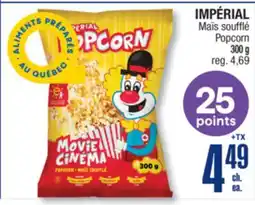 Jean Coutu IMPÉRIAL Popcorn offer