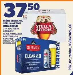 Provigo BIÈRE SLEEMAN, STELLA ARTOIS OU MODELO, 24 X 330/355 ML offer