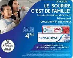 Jean Coutu PROEMAIL, SENSODYNE Selected toothpastes offer