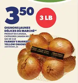 Provigo OIGNONS JAUNES DÉLICES DU MARCHÉMC, SAC DE 3 LB | FARMER'S MARKET YELLOW ONIONS offer