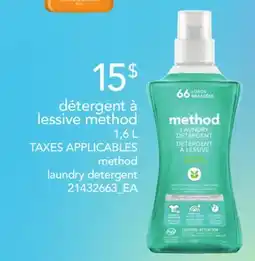 Provigo DÉTERGENT À LESSIVE METHOD, 1.6 L | METHOD LAUNDRY DETERGENT offer