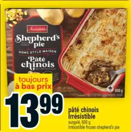 Super C pâté chinois Irrésistible | Irrésistible frozen shepherd's pie offer