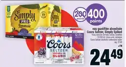 Super C eau gazéifiée alcoolisée Coors Seltzer, SimplySpiked | Coors Seltzer alcoholic carbonated water offer
