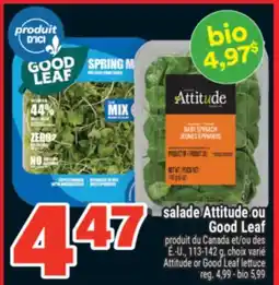 Super C salade Attitude ou Good Leaf | Attitude or Good Leaf lettuce offer
