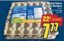 Marché Adonis oeufs blancs moyens Burnbrae | Burnbrae medium white eggs offer