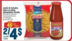 Marché Adonis COULIS DE TOMATES UNICO OU PÂTES ALIMENTAIRES DIVELLA | UNICO STRAINED TOMATOES OR DIVELLA PASTA offer