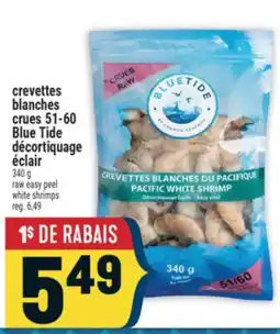 Marché Adonis crevettes blanches crues 51-60 Blue Tide décortiquage éclair | raw easy peel white shrimps offer