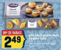 Marché Adonis pâte kataifi ou pâte phylo surgelée Cedar | Cedar frozen kataifi or phyllo dough offer