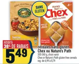 Marché Adonis céréales sans gluten Chex ou Nature's Path | Chex or Nature's Path gluten-free cereals offer