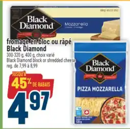 Marché Adonis fromage en bloc ou râpé Black Diamond | Black Diamond block or shredded cheese offer