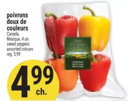Marché Adonis POIVRONS DOUX DE COULEURS | SWEET PEPPERS ASSORTED COLOURS offer