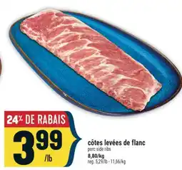 Marché Adonis côtes levées de flanc | porc side ribs offer