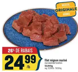 Marché Adonis filet mignon mariné | marinated beef tendrloin offer