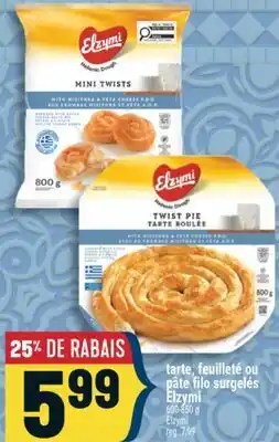 Marché Adonis TARTE, FEUILLETÉ OU PÂTE FILO SURGELÉS ELZYMI | ELZÝMI offer