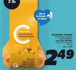 IGA COMPLIMENTS YELLOW ONIONS offer