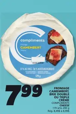 IGA COMPLIMENTS CHEESE offer