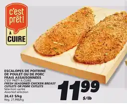 IGA C'EST PRÊT! À CUIRE FRESH SEASONED CHICKEN BREAST CUTLETS offer