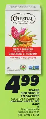 IGA CELESTIAL SEASONINGS ORGANIC HERBAL TEA BAGS offer