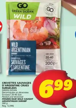 IGA GREEN OCEAN FROZEN RAW WILD CAUGHT ARGENTINIAN SHRIMP offer