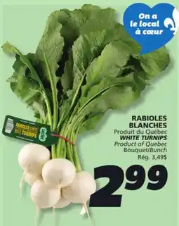 IGA WHITE TURNIPS offer