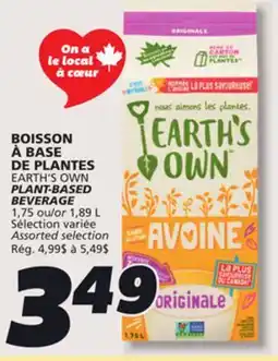 IGA EARTH'S OWN PLANT-BASED BEVERAGE offer