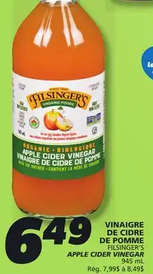 IGA FILSINGER'S APPLE CIDER VINEGAR offer