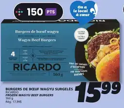 IGA RICARDO FROZEN WAGYU BEEF BURGERS offer