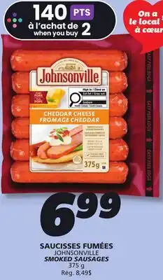 IGA JOHNSONVILLE SMOKED SAUSAGES offer