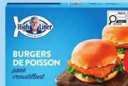 IGA HIGH LINER FROZEN BREADED FISH STICKS, BURGERS, FILLETS, BUTTERFLY OR POPCORN SHRIMP offer