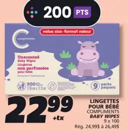 IGA COMPLIMENTS BABY WIPES offer
