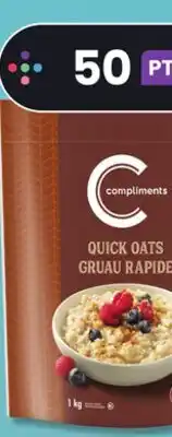 IGA COMPLIMENTS GRANOLA OR QUICK OATS offer